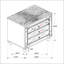 Table de chevet 2 tiroirs