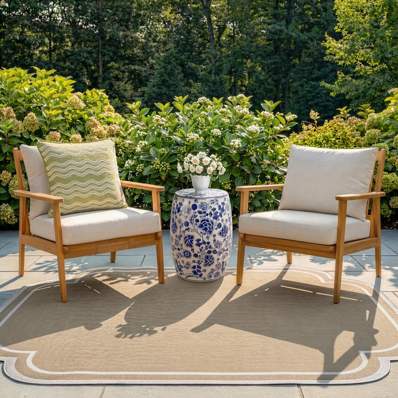 Weslyn Solid Wood Patio Lounge Chair