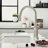 3 Hole Bridge Kitchen Faucet With Pull Down Sprayer,2 Handle Faucet For Kitchen Sinks Pull Out Sprayer Kitchen Sink Faucet
