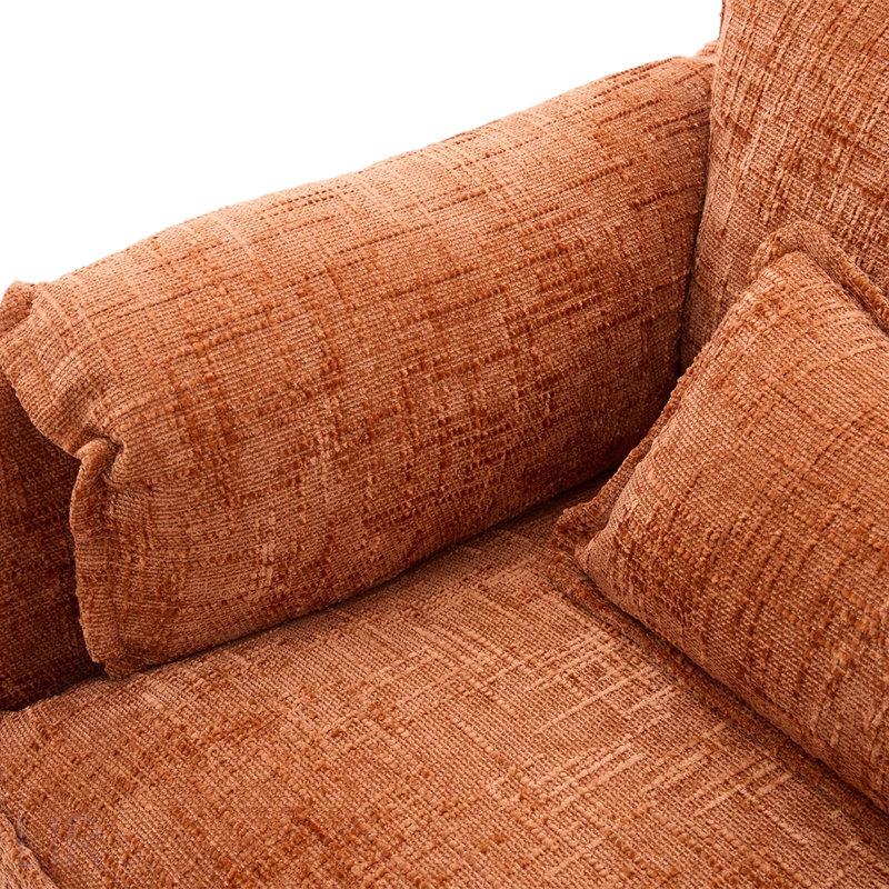 Canapé modulaire surdimensionné Boneless, Chenille orange