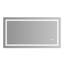 Miroir de salle de bain 60 po x 32 po à DEL avec antibuée et capteur tactile - Miroir mural moderne sans cadre pour meuble-lavabo, salle de douche ou vestiaire