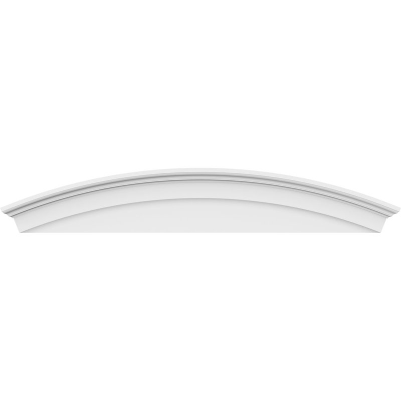 Fronton arqué en PVC de qualité architecturale, H 14 po x l 78 po x P 2 3/4 po