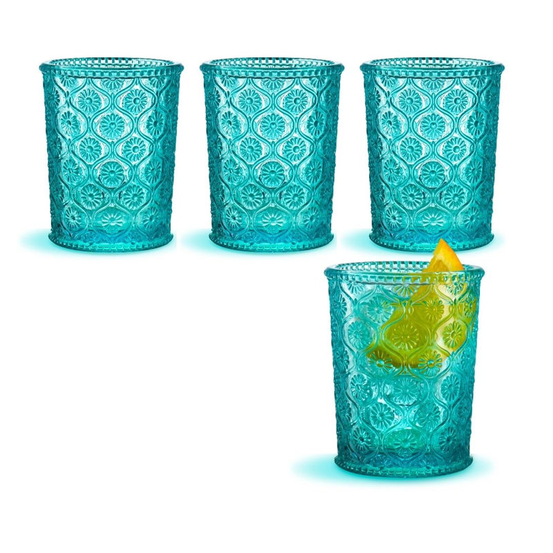 Mitzi Drinking Glass, Turquoise