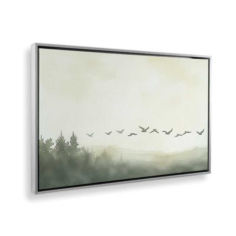 Toile roulée Skyward Silhouettes, Cadre en chrome poli, H 12,75 po x l 18,75 po x P 1,75 po