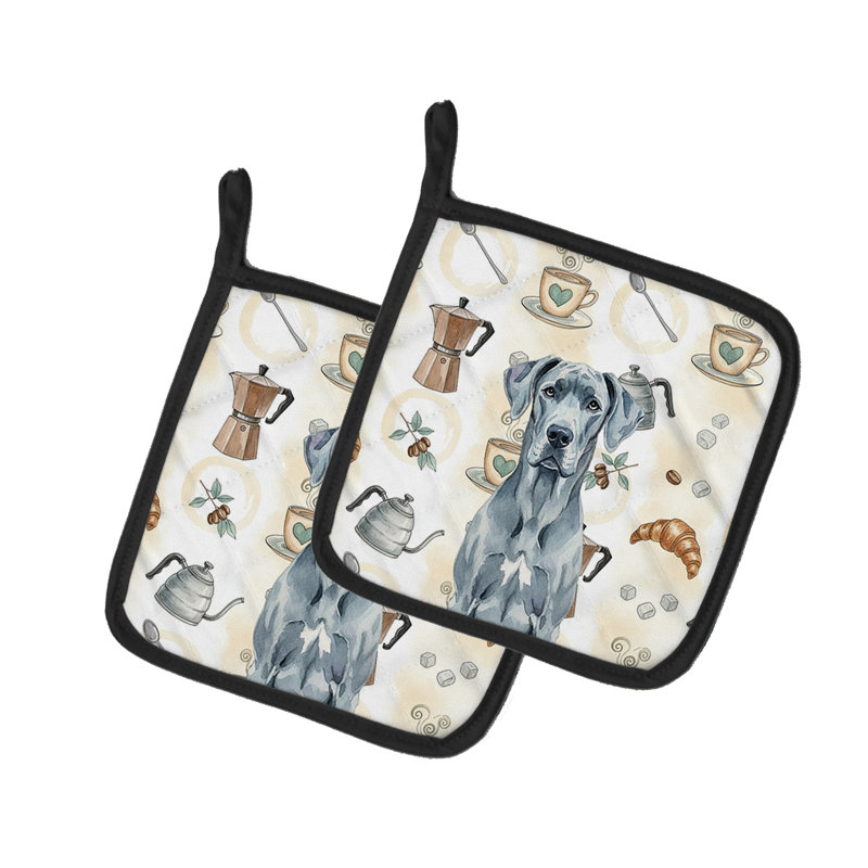 Paire de porte-cafetières Blue Great Dane