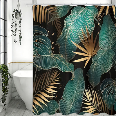Shower Curtains with Hooks Included