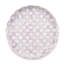 Violet Check Capiz Round Tray