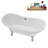 59" Streamline Clawfoot Tub,Tray,Drain, Clawfeet-101628976-102220279
