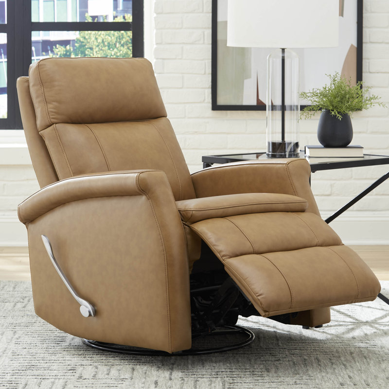 Ensemble de deux fauteuils inclinables et pivotants, Rouge-brun