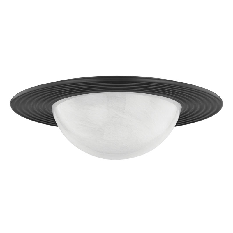 Geraldton 1 Light Flush Mount, Bronze, 6" H x 21" W x 21" D
