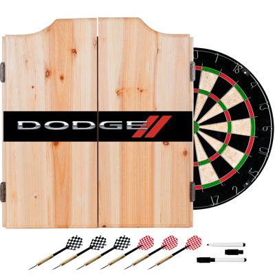 Trademark Global Bristle Dartboard And Cabinet Set (Darts Included)