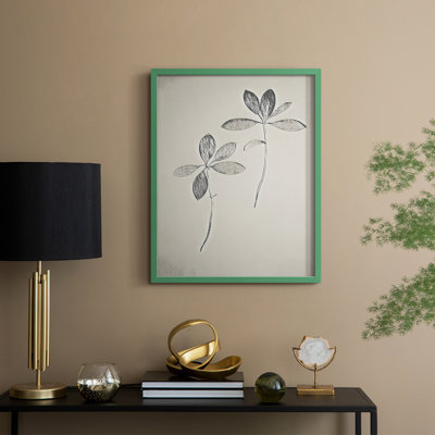 Vintage Floral Print CCXII Framed Print - Solid Wood