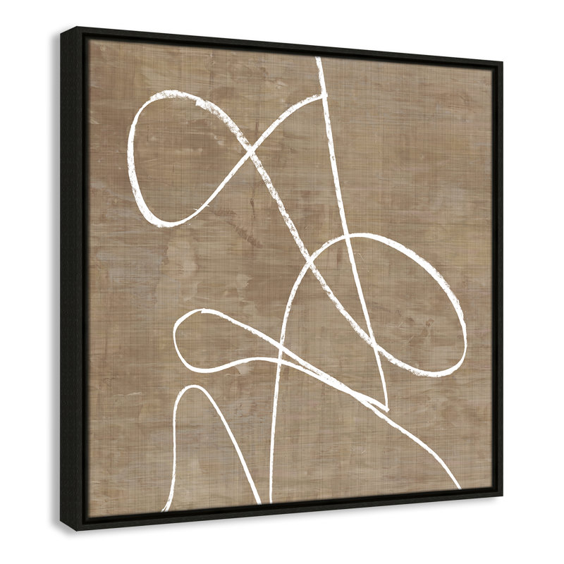 Swooping Lines, Espresso , 25.5" H x 25.5" W x 2" D