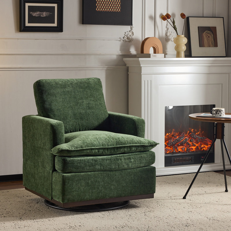 Fauteuil pivotant moderne Mid-Century, Vert
