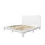 Base de lit plateforme avec tête de lit, support à lattes de bois, double, blanc-2031648168-2031648171