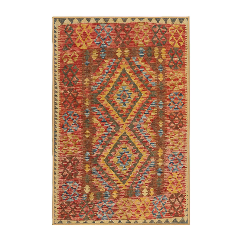 Tapis gris/brun/crème contemporaine, Rectangle 2 pi x 5 pi