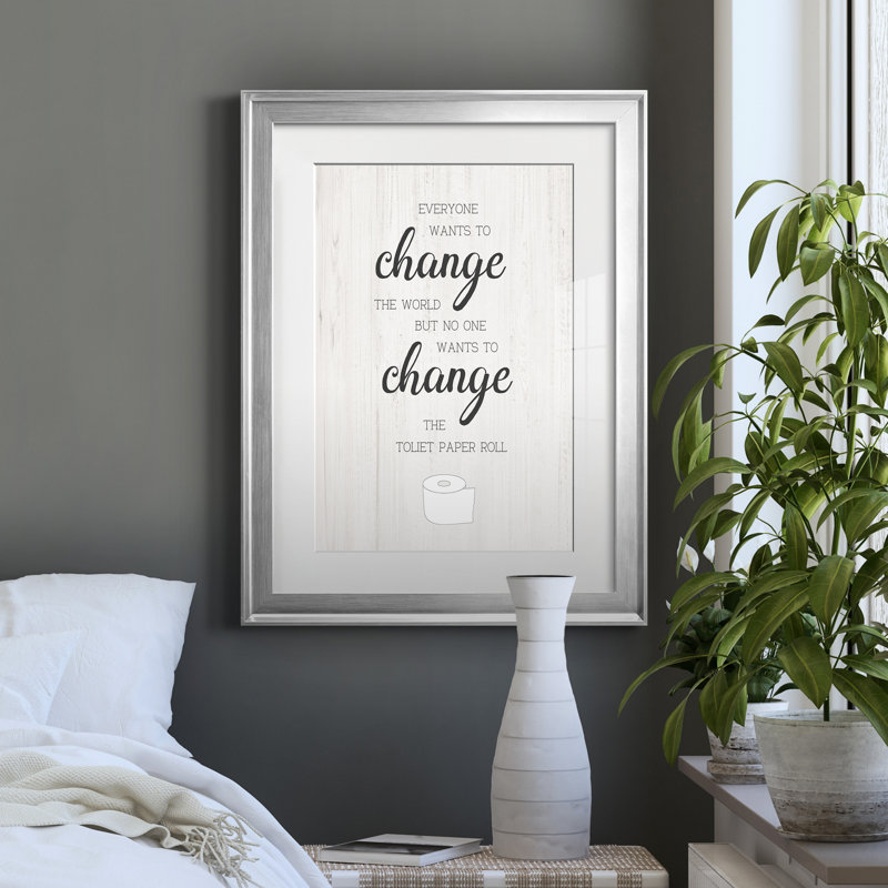 " Change The Roll ", Silver Framed Paper, 22.5" H x 30.5" W x 1.5" D