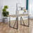 Rustic Industrial Rectangular Dining Table with 1.5" Thick Top (55.1", Seats 4-6)