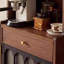 Vitrines en bois massif brun noisette