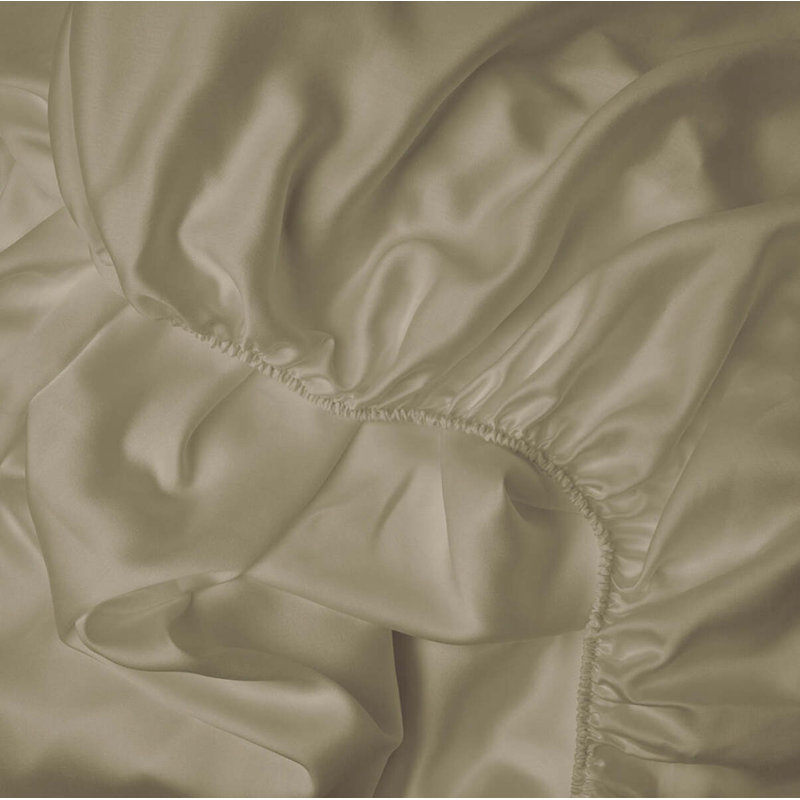 Woodland Silk Fitted Sheet, California King Fitted Sheet, Pistacchio