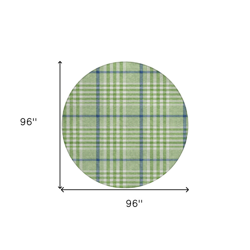 Tapis intérieur lavable rond 8 pi ivoire