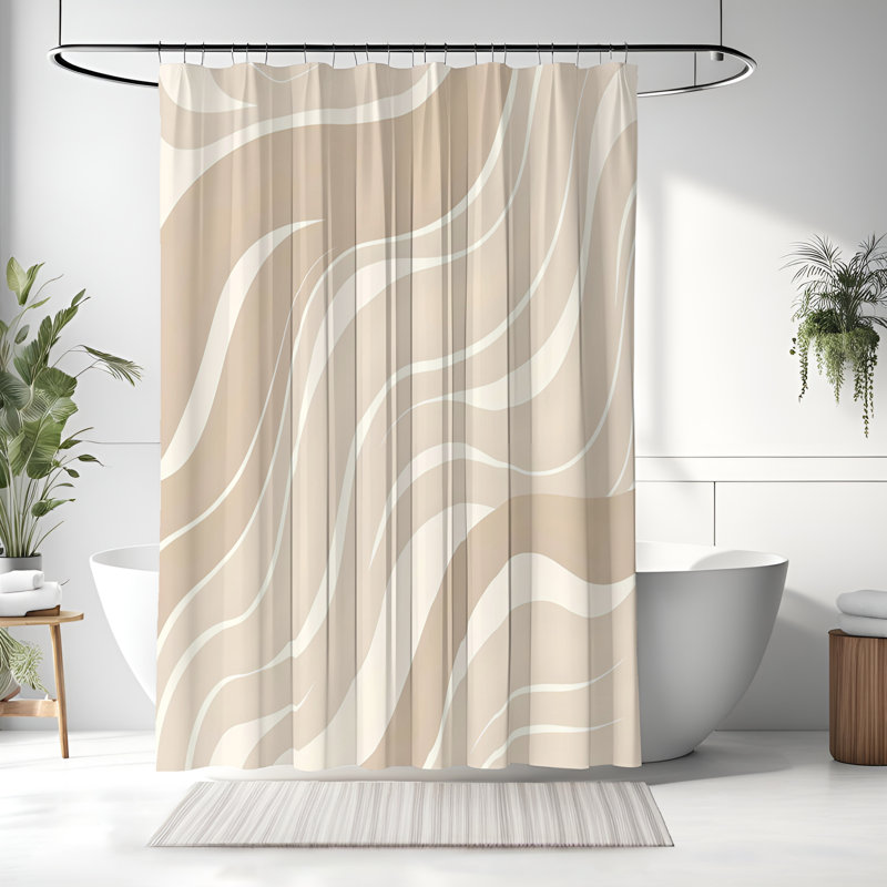Evertas Abstract Shower Curtain, 93"H x 70"W