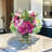 Hydrangea, Ranunculus, and Cherry Blossom Floral Arrangement in Vase-338447823