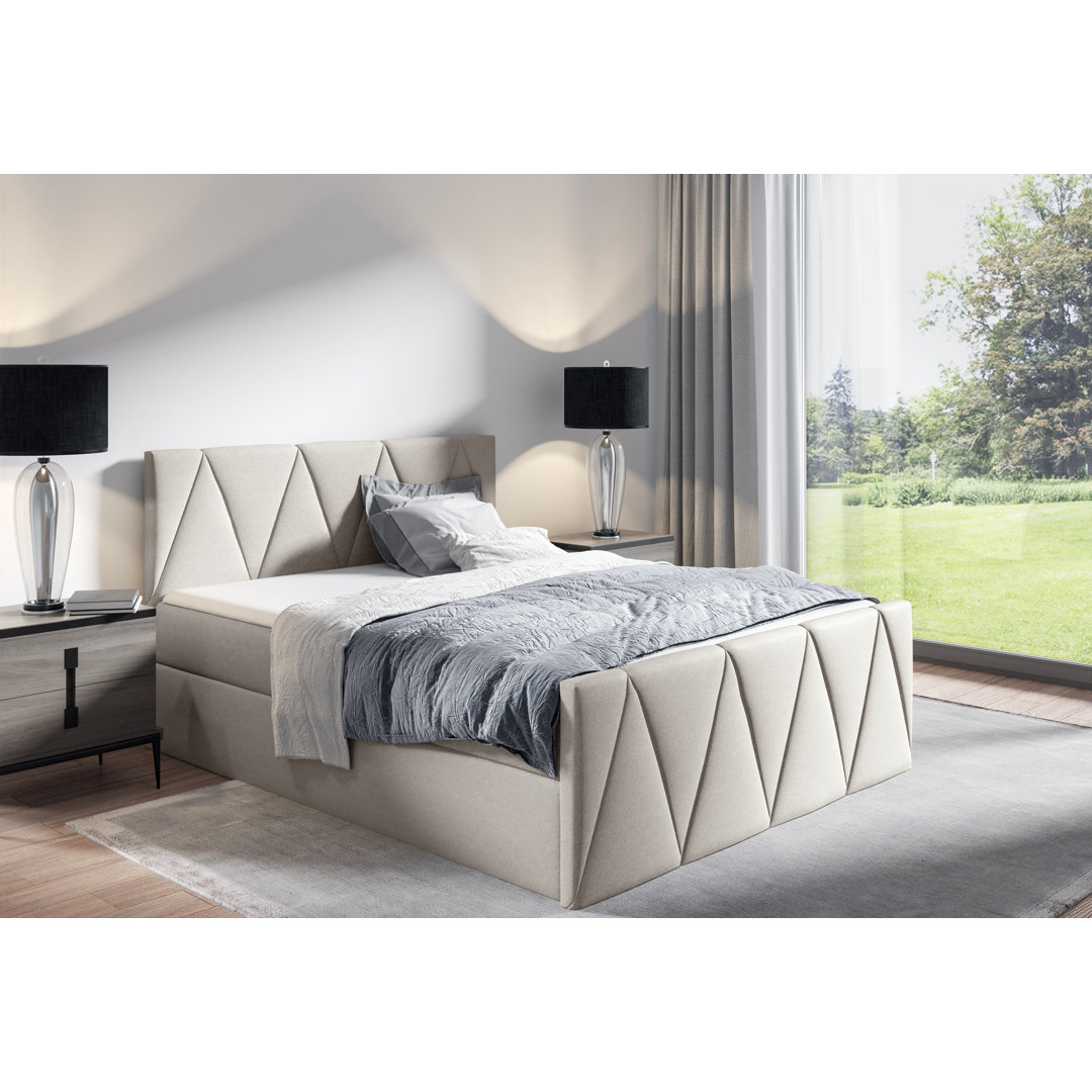 Boxspringbett Meki mit Topper und Bettkasten