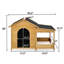 Grande niche pour chien avec doublure isolante, toit en asphalte et plancher surélevé