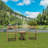 HIPS Material Outdoor Bistro Set Foldable Small Table And Chair Set With 2 Chairs And Rectangular Table
