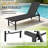Aluminum Outdoor Chaise Lounge Chair set with 5-Position Adjustable Backrest 