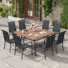 Ensemble repas pour 8 personnes avec chaises empilables