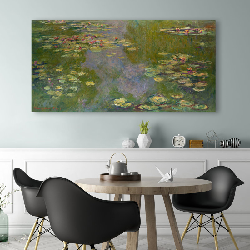 Water Lilies by Claude Monet - Wrapped Canvas Painting, 50cm H x 100cm W x 4cm D