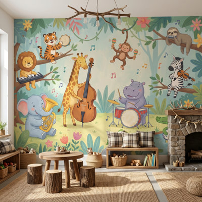 Papier peint animaux, musique, forêt