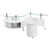 Plateau transparent / base blanche