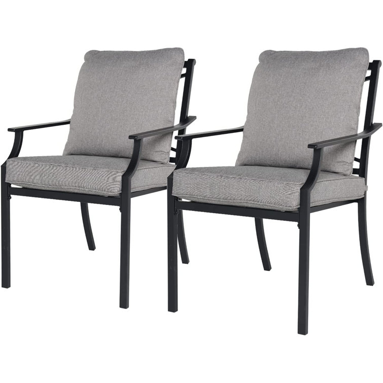 Red Barrel Studio® Outdoor Dining Armchair with Cushion 2pk