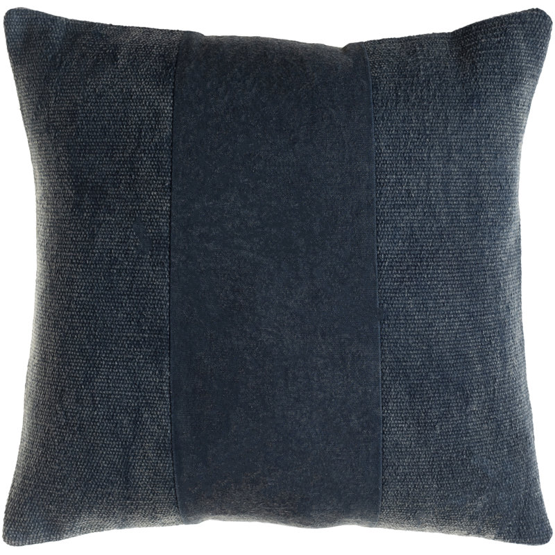 Housse et insert de coussin carré 100% coton Dunbar, Bourre en polyester, 18" x 18", Bleu marine