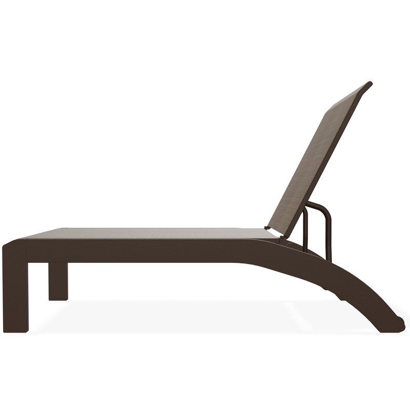 Chaise longue sans accoudoirs empilable en polymère Dune, Écorce, Kona