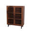 Armoire à chaussures avec portes à volets, armoire à chaussures à 6 niveaux avec tablettes réglables, range-chaussures moderne en bois pour hall d'entrée, couloir, placard, salon, noyer-893476302