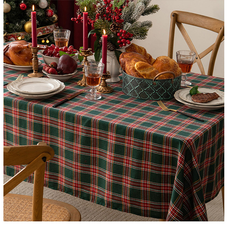Nappe Reviel, Vert/rouge, L 72 po x l 56 po
