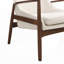 Chaise avec accoudoirs en tissu sherpa U-Can avec structure en bois massif