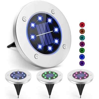Étanche 8 lumières solaires à DEL pour le jardin
