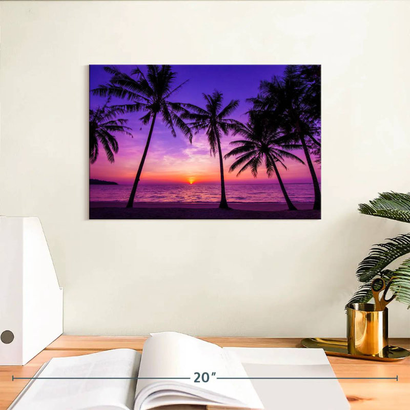 Gillard, mauve, rose, coucher de soleil, H 8 po x l 12 po