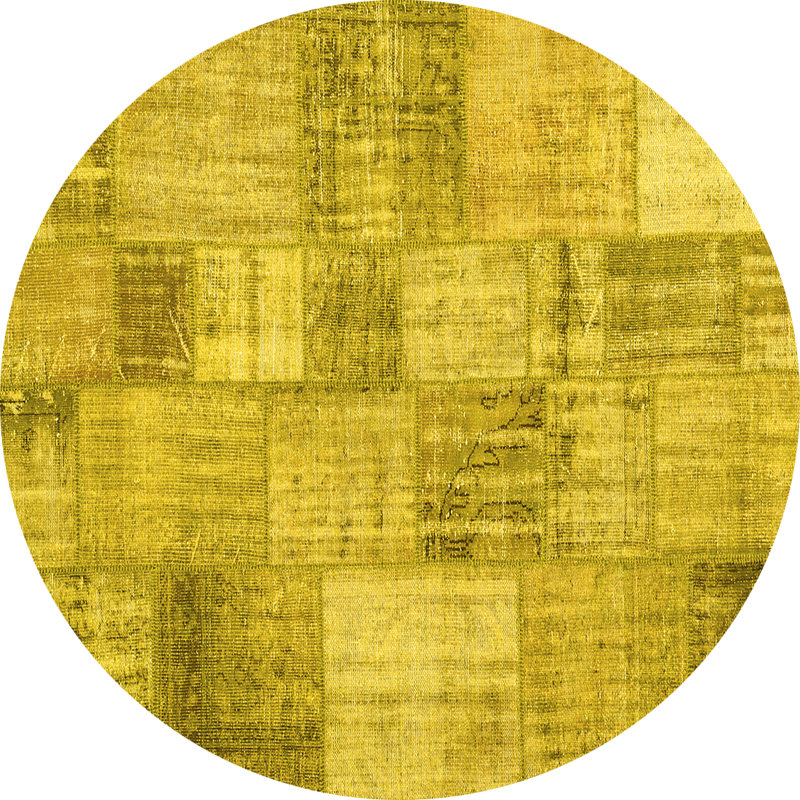 Performance Patchwork Indoor Rug, Round 6'
