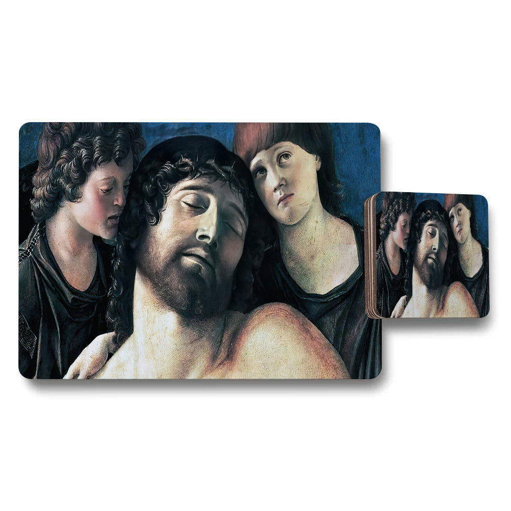 Lamentation Over Christ Art Placemat And Coaster Set