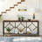 Très longue table d'appoint 70,86 po, console 2 niveaux-209094327