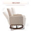 Chaise berçante d'appoint avec base en bois massif HOMcom