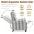 Ameiah Upholstered Farmhouse Gray Stripped Manual Push Back Recliner with Solid Wood Legs-1292243704
