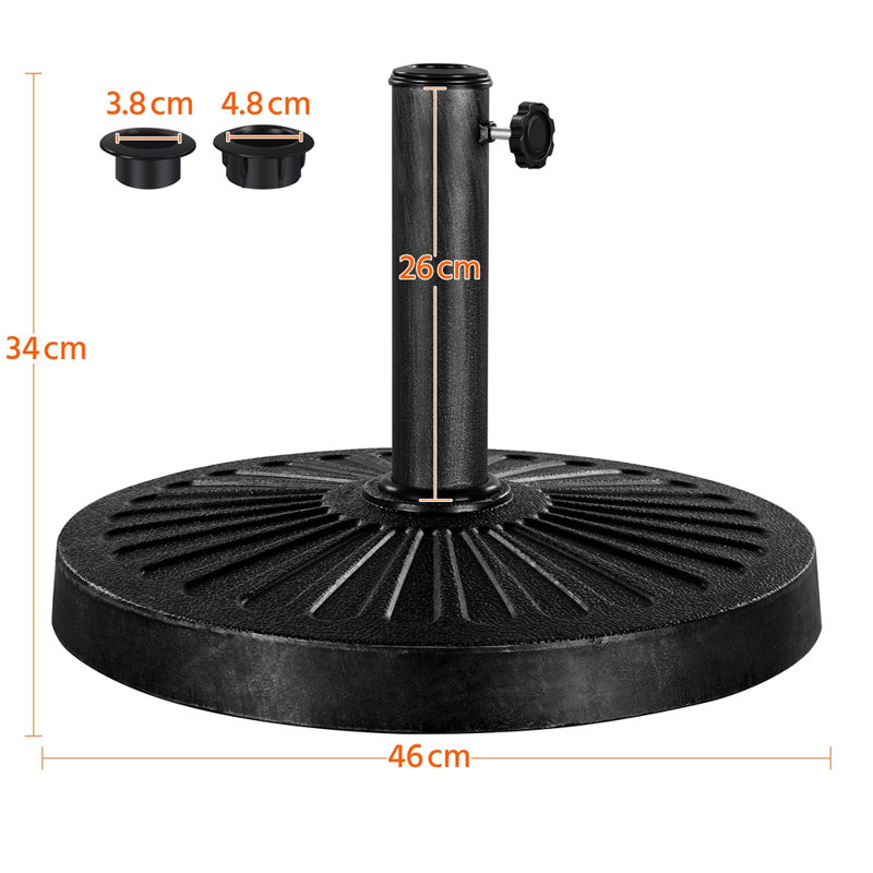 13.7kg Free Standing Umbrella Base, Black