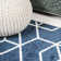 Mashawna Blocks Modern Geometric Navy/White Rug